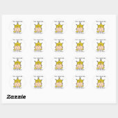 GEPERSONALISEERD PRINSES BLOND RONDE STICKER (Vel)