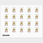 GEPERSONALISEERD PRINSES BRUINE STICKER (Vel)