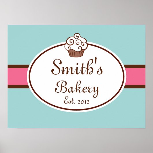 Gepersonaliseerd printplaat voor bakkersgebaren poster (Voorkant)