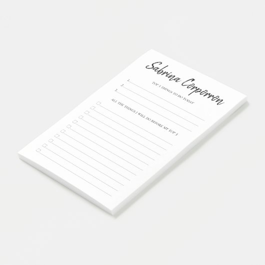 Gepersonaliseerd Prioritiseerd om Lijst te doen Post-it® Notes (Schuin)