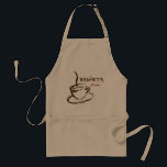 Gepersonaliseerd Professional Barista Apron Standaard Schort<br><div class="desc">Een platform met moderne,  artistieke smakelaar,  ontworpen voor een professionele barista.  Pas de naam op het platform aan door op de aanpassingsknoop te klikken en in de naam van de barista te typen gebruikend de gidshulpmiddelen.  Verkrijgbaar in drie kleuren (tan met functies).  Het is ook een geweldig cadeau!</div>