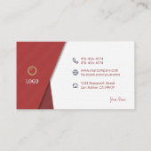 Gepersonaliseerd professioneel Visitekaartje - op  (Achterkant)