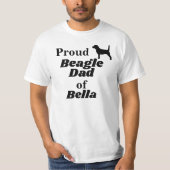 Gepersonaliseerd Proud Beagle Pap T Shirt (Voorkant)