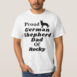 Gepersonaliseerd Proud German Shepherd Dad T Shirt