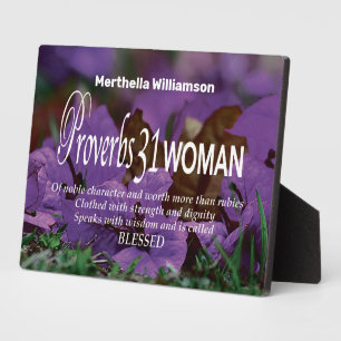 Gepersonaliseerd PROVERBS 31 VROUW Inspirerend Fotoplaat