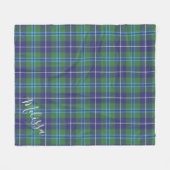 Gepersonaliseerd Pset Clan Douglas Tartan Patroon Fleece Deken (Voorkant (Horizontaal))