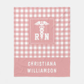 Gepersonaliseerd Pset Pattern RN Geregistreerde ve Fleece Deken (Voorkant)