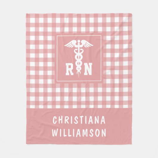 Gepersonaliseerd Pset Pattern RN Geregistreerde ve Fleece Deken (Voorkant)