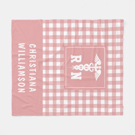 Gepersonaliseerd Pset Pattern RN Geregistreerde ve Fleece Deken (Voorkant (Horizontaal))