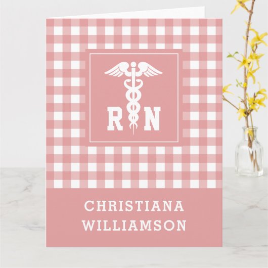 Gepersonaliseerd Pset Pattern RN Geregistreerde ve Kaart (Gele Bloem)