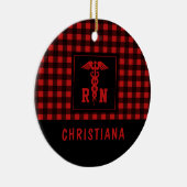 Gepersonaliseerd Pset Pattern RN Geregistreerde ve Keramisch Ornament (Rechts)