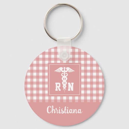 Gepersonaliseerd Pset Pattern RN Geregistreerde ve Sleutelhanger (Achterkant)