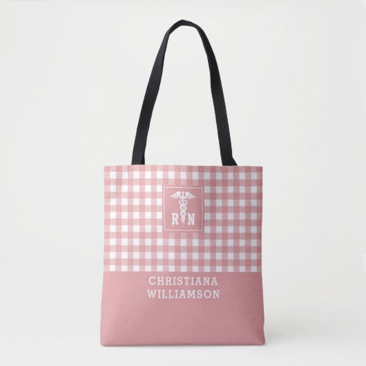 Gepersonaliseerd Pset Pattern RN Geregistreerde ve Tote Bag (Voorkant)