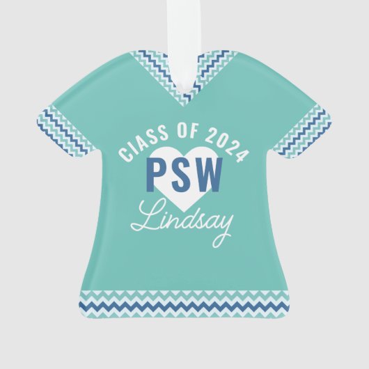 Gepersonaliseerd PSW afstuderen Ornament (achterkant)