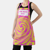 Gepersonaliseerd Psychedelic Pink en Geel Schort (Insitu)