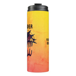 Gepersonaliseerd psychedelisch bloeddoorlopen gezi thermosbeker