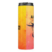 Gepersonaliseerd psychedelisch bloeddoorlopen gezi thermosbeker (Achterkant)