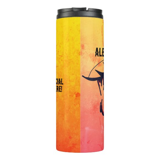 Gepersonaliseerd psychedelisch bloeddoorlopen gezi thermosbeker (Achterkant)