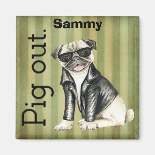 Gepersonaliseerd Pug Funny Magnet
