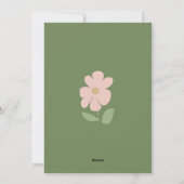 Gepersonaliseerd Pug Wenskaart | Boho Floral Kaart (Achterkant)