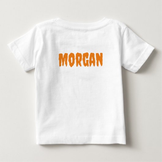 Gepersonaliseerd Pumpkin Baby T-shirt (Achterkant)