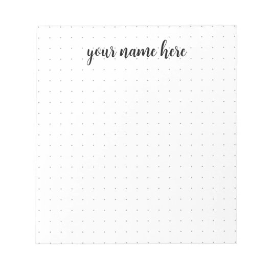 Gepersonaliseerd puntraster Notitieblok (Voorkant)