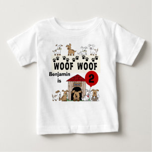 Gepersonaliseerd Puppy Dog Birthday Tshirt