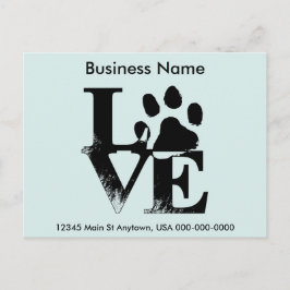 Gepersonaliseerd Puppy Dog Paw Print Briefkaart
