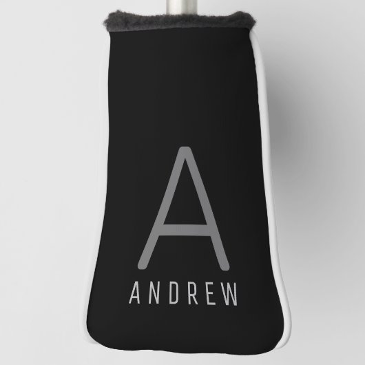 Gepersonaliseerd Putter Hoesje Moderne Monogrammed Golfheadcover (Draai 90)
