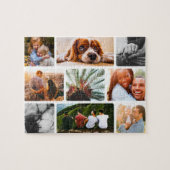 Gepersonaliseerd Puzzle 9 Photo Collage in White L Legpuzzel (Horizontaal)