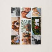 Gepersonaliseerd Puzzle 9 Photo Collage in White L Legpuzzel (Verticaal)