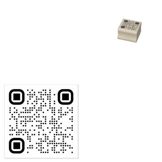 Gepersonaliseerd QR-code Rubberstempel (Gestempeld)