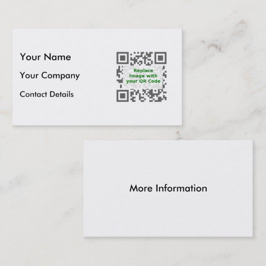 Gepersonaliseerd QR-code voor Visitekaartje mobiel (Voorkant / Achterkant)