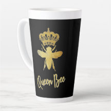 Gepersonaliseerd☐ QUEEN BEE ĀGold Crown + Zwarte l
