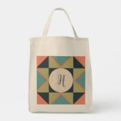 Gepersonaliseerd quiltblok voor monogram tote bag (Achterkant)