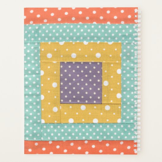 Gepersonaliseerd Quilting Patchwork Planner (Achterkant)