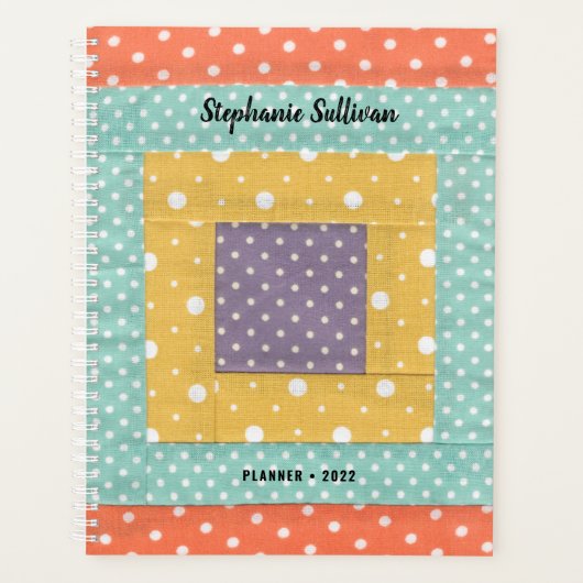 Gepersonaliseerd Quilting Patchwork Planner (Voorkant)
