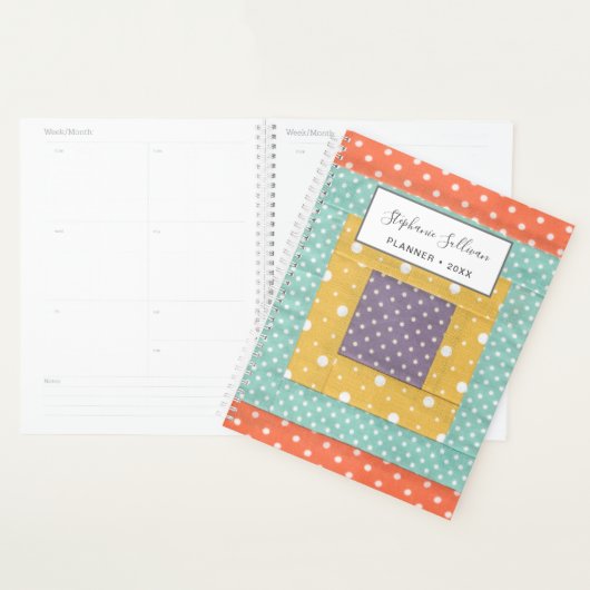 Gepersonaliseerd Quilting Patchwork Planner (Display)
