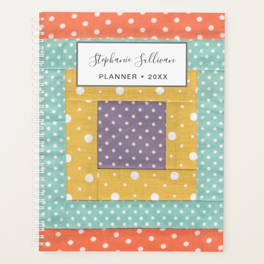 Gepersonaliseerd Quilting Patchwork Planner (Voorkant)