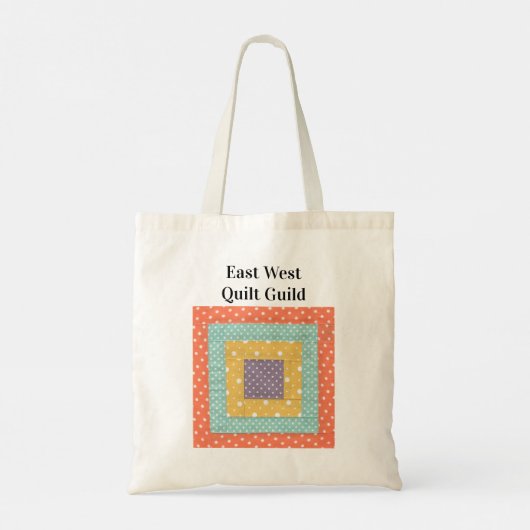 Gepersonaliseerd Quilting Patchwork Tote Bag (Achterkant)