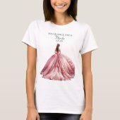 Gepersonaliseerd Quinceañera T-shirt (Voorkant)