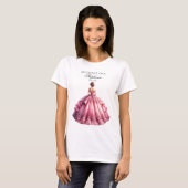 Gepersonaliseerd Quinceañera T-shirt (Voorkant volledig)
