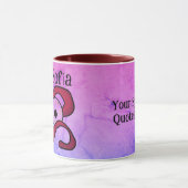 Gepersonaliseerd raadselachtig verstrengeld oog mok (Midden)