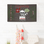 Gepersonaliseerd Raccoon Animal Theme Birthday Par Spandoek (Insitu)