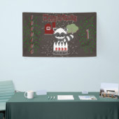 Gepersonaliseerd Raccoon Animal Theme Birthday Par Spandoek (Beurs)