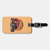 Gepersonaliseerd racewagen concept bagagelabel (Voorkant horizontaal)