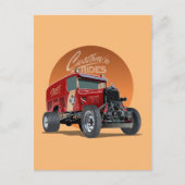 Gepersonaliseerd racewagen concept briefkaart (Voorkant)