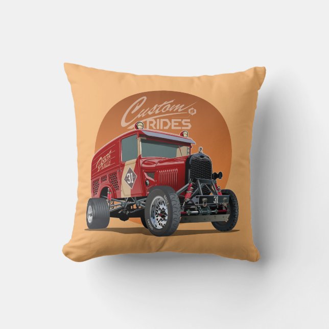 Gepersonaliseerd racewagen concept kussen (Voorkant)