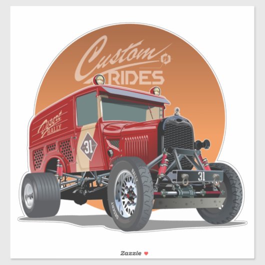 Gepersonaliseerd racewagen concept sticker (Vel)