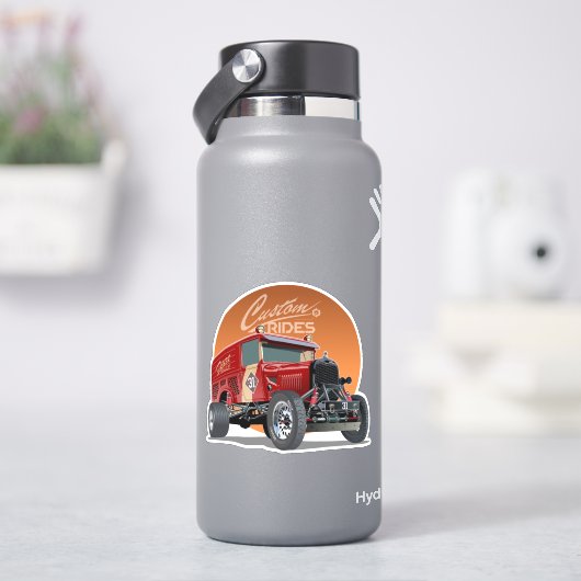 Gepersonaliseerd racewagen concept sticker (HydroFlask)